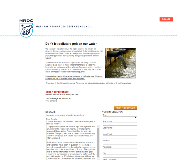 NRDC, CalltoActionScreenShot