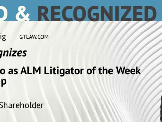 Steven Russo ALM Litigator of the Week First Runner-Up