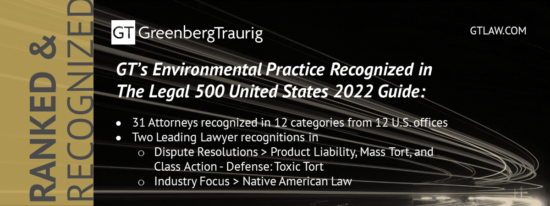 GT Environmental Practice Legal 500 United States