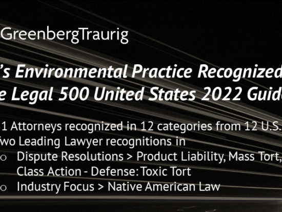 GT Environmental Practice Legal 500 United States