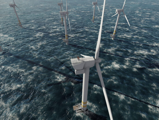 Wind Turbines Over Water