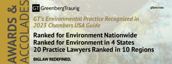 GT’s Environmental Practice Recognized in 2023 Chambers USA Guide