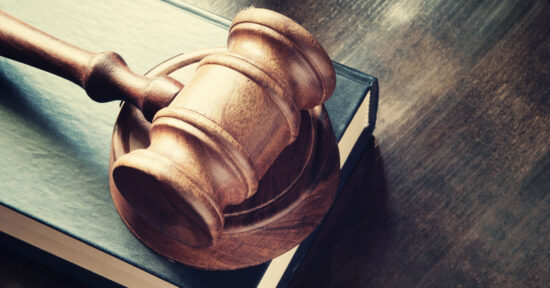 Legal Gavel on Books