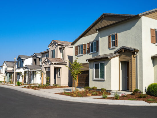 Row of Single family homes