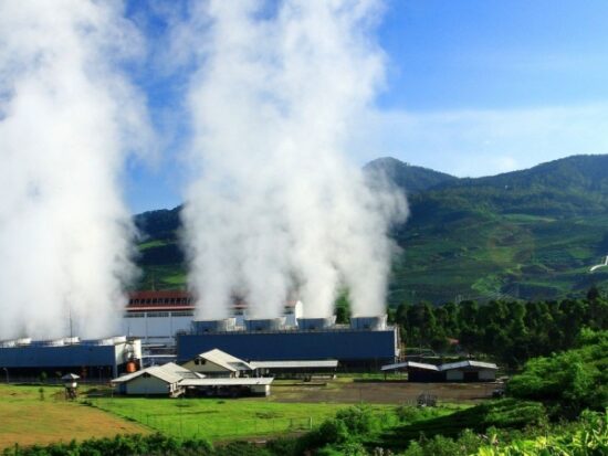 Geothermal power is electrical power generated from geothermal energy. Technologies in use include dry steam power stations-Shutterstock_2519533361
