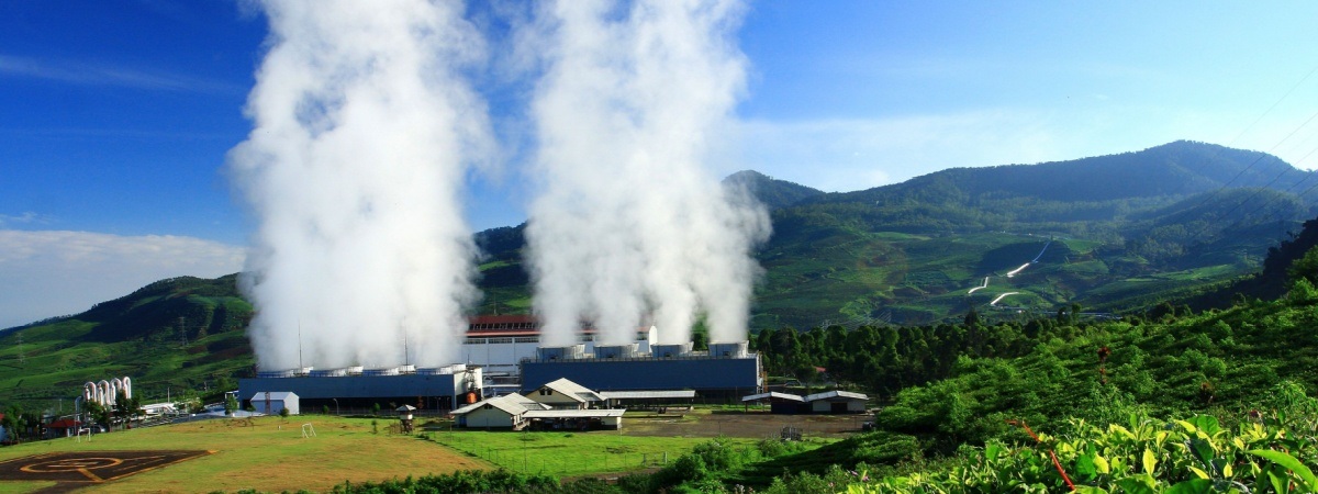 Geothermal power is electrical power generated from geothermal energy. Technologies in use include dry steam power stations-Shutterstock_2519533361