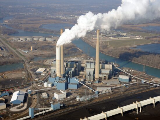 Aerial View of a Coal Fired Power Station