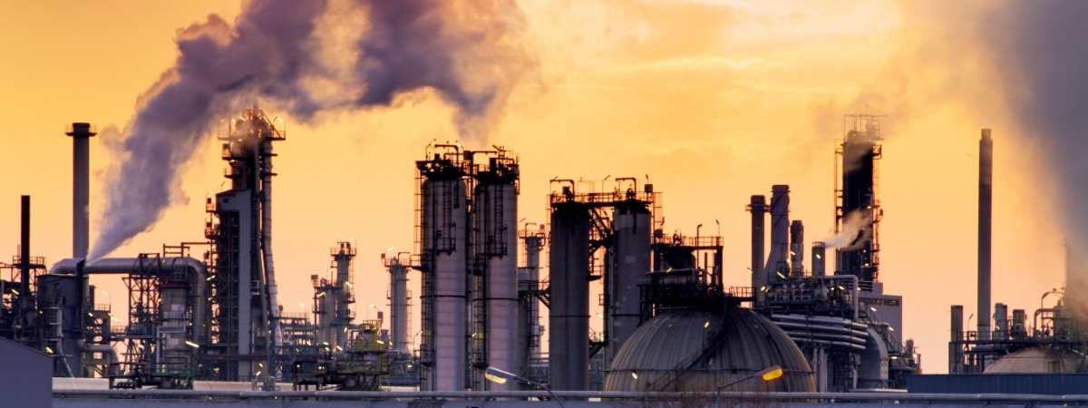 Smokestack in factory