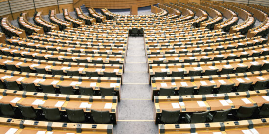Empty Seats in Assembly Room European Parliament